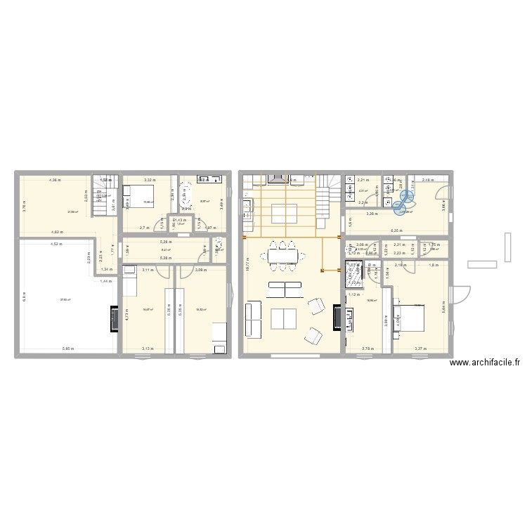SAINT MO VDEF6. Plan de 18 pièces et 258 m2