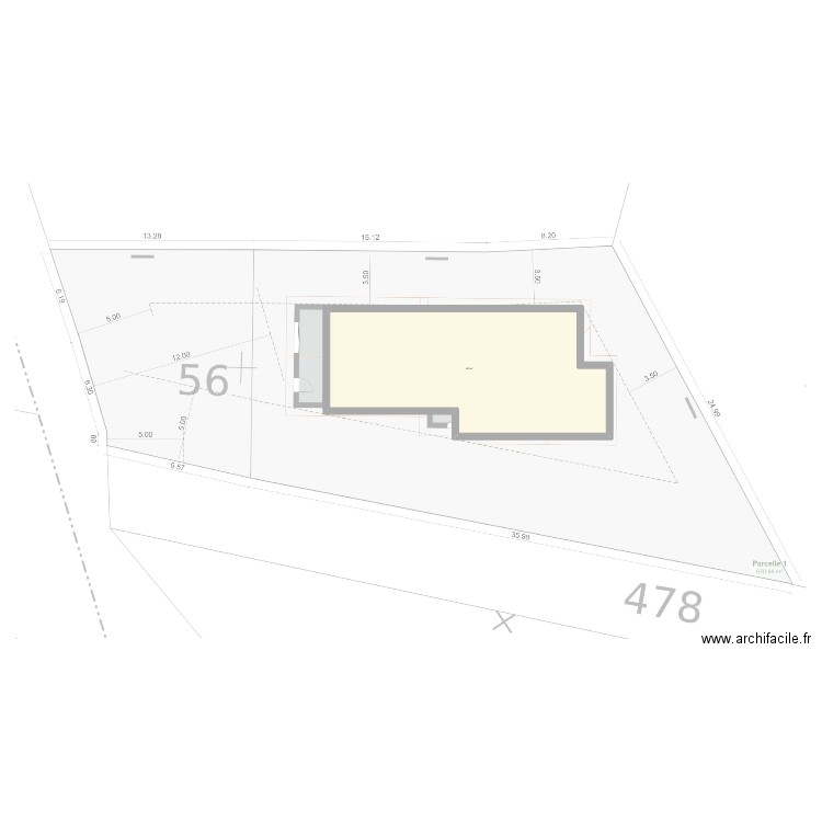 Surbaix 8. Plan de 1 pièce et 125 m2