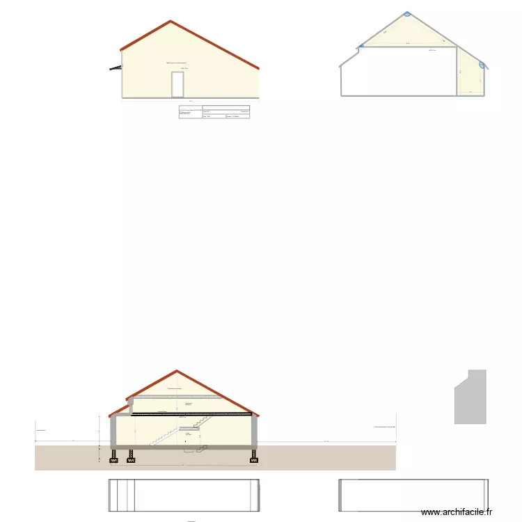 Cot&eacute; sud 2. Plan de 