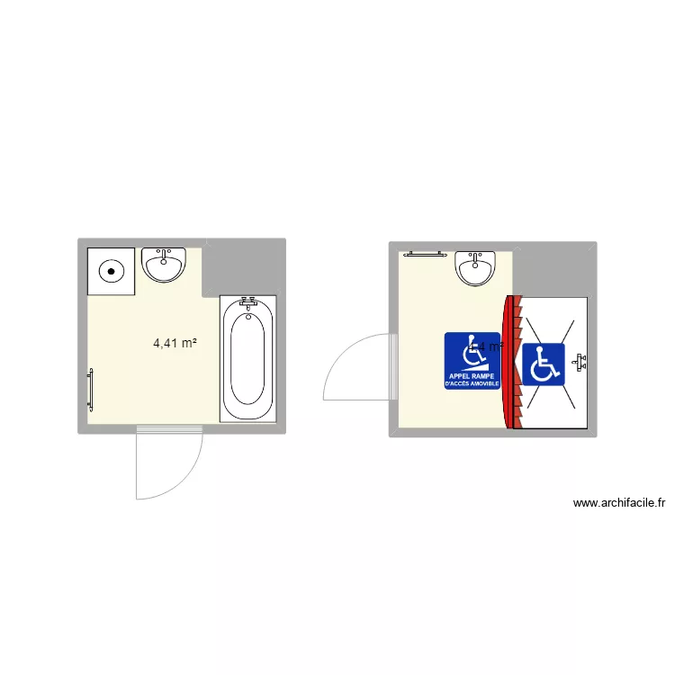 sdb kiki. Plan de sdb kiki. Plan de