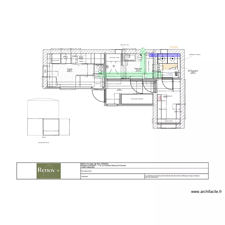 GONSON Plan agencement. Plan de 
