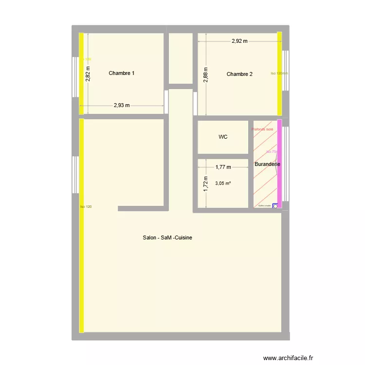 FAURE. Plan de 7 et 68 m² FAURE. Plan de 7 et 68 m²