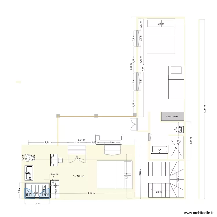 RIAD R1. Plan de 1 et 15 m² RIAD R1. Plan de 1 et 15 m²
