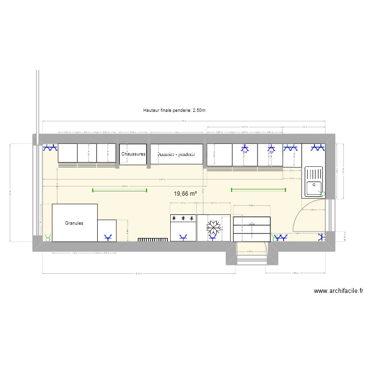 Plan garage 2.0. Plan de 1 pièce et 20 m2
