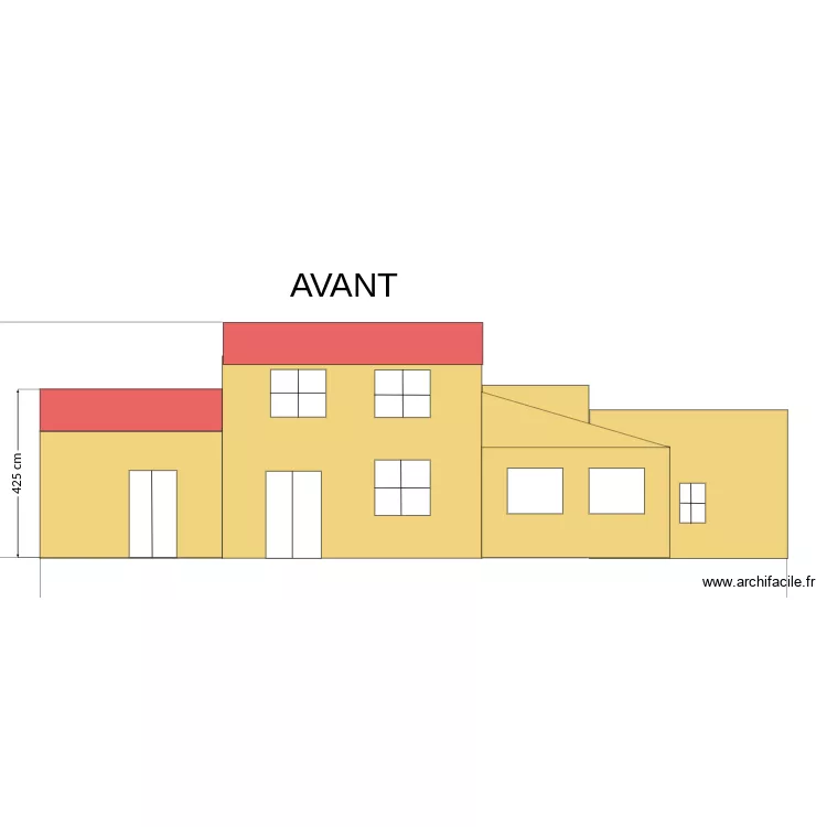 DP2- plan de masse -OUEST-  AVANT. Plan de 