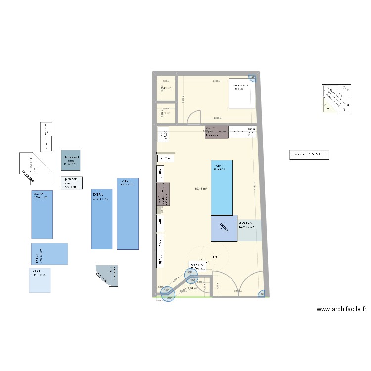 commerce20. Plan de 4 pièces et 64 m2