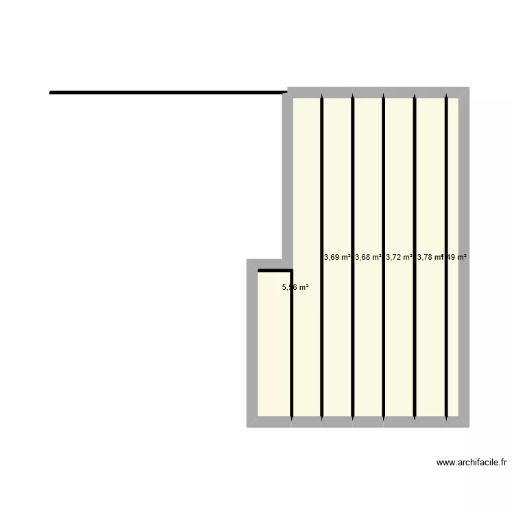 AMIENS. Plan de 6  et 22 m²