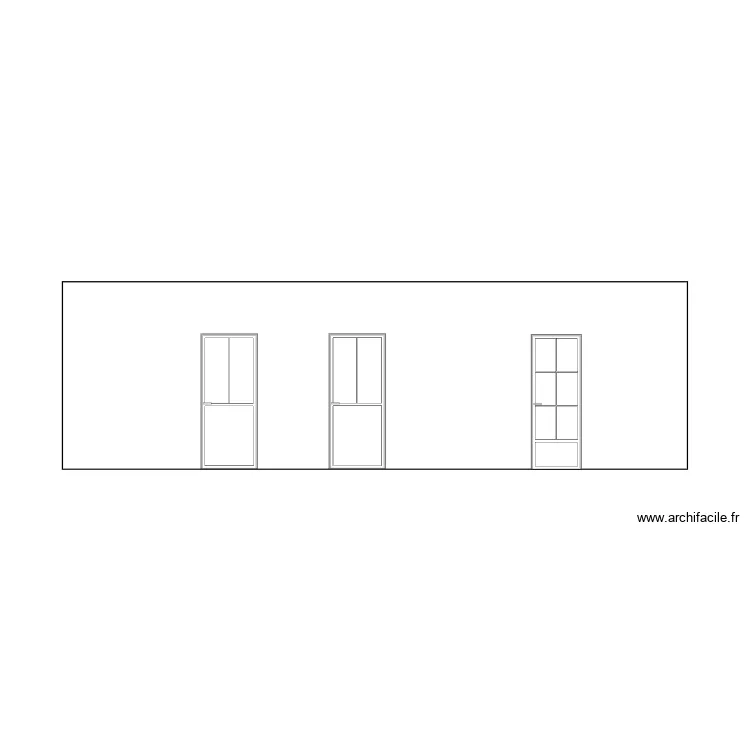 Facade ouest Atelier Vauban. Plan de 