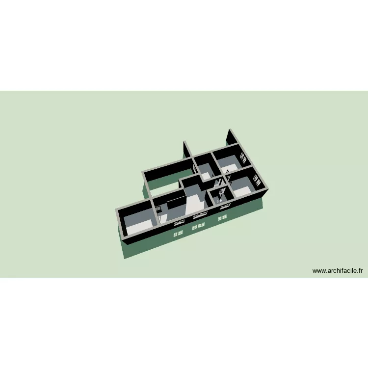 Oliveira. Plan de 6  et 82 m²