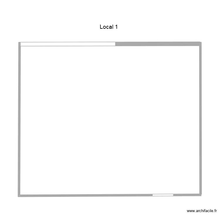local 1 vide. Plan de 