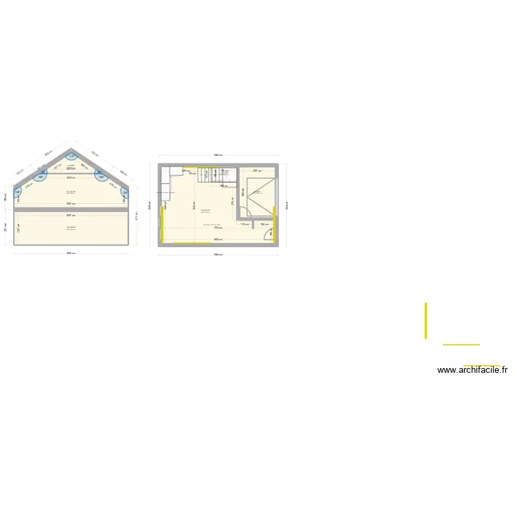 Projet Malthieu. Plan de 6 et 82 m² Projet Malthieu. Plan de 6 et 82 m²