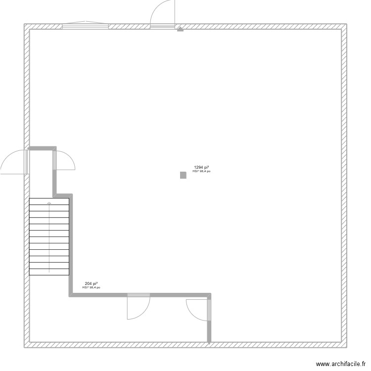 CCL REZ DE CHAUSSÉE. Plan de 2 pièces et 139 m2