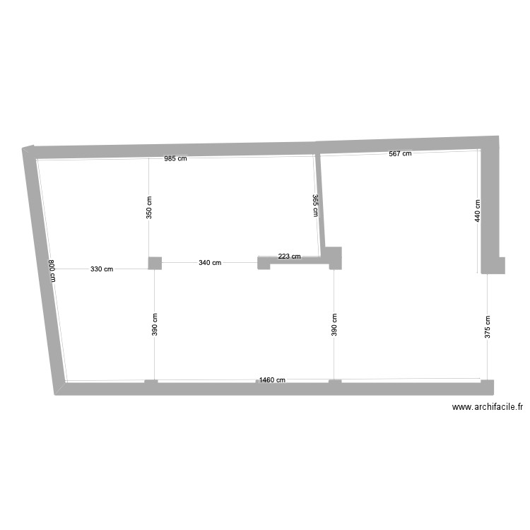 Hangar. Plan de 0 pièce et 0 m2