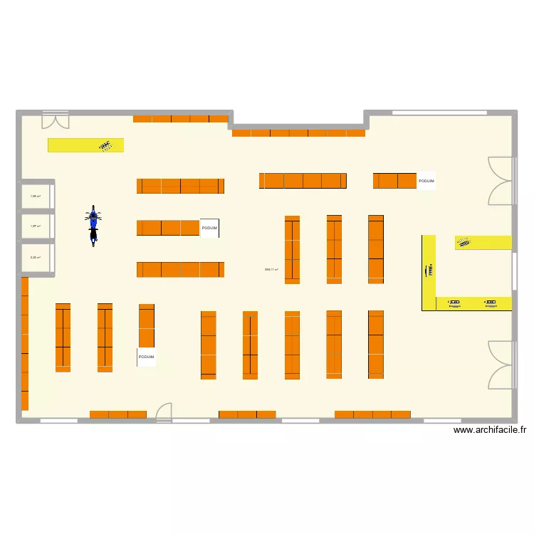 Salanche. Plan de 4  et 401 m²