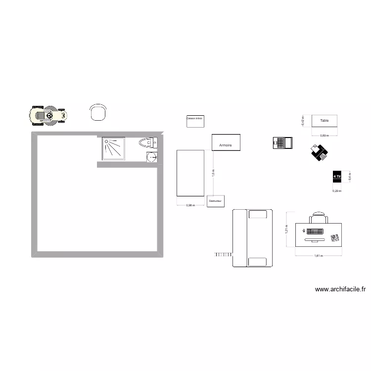 abri de jardin 2. Plan de 