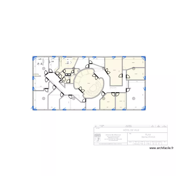 r+3 hdv v2. Plan de 10  et 141 m²