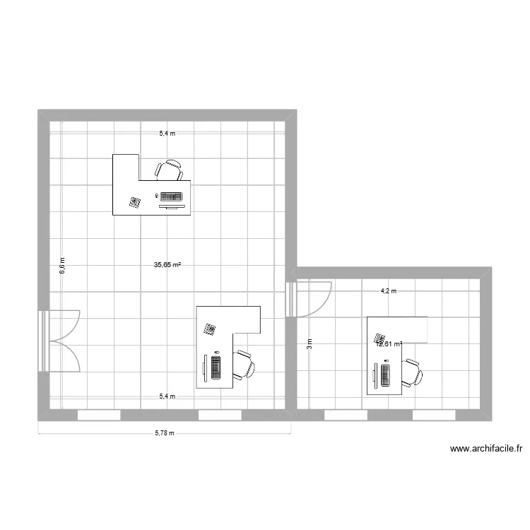 MAIRIE ISNEAUVILLE. Plan de 2  et 48 m²