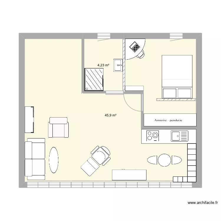 St Denis. Plan de 2  et 50 m²