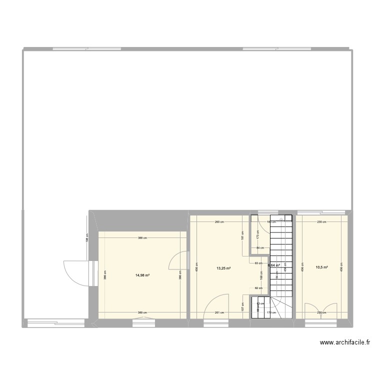 MONTCHAT RDC - original. Plan de 4 pièces et 45 m2