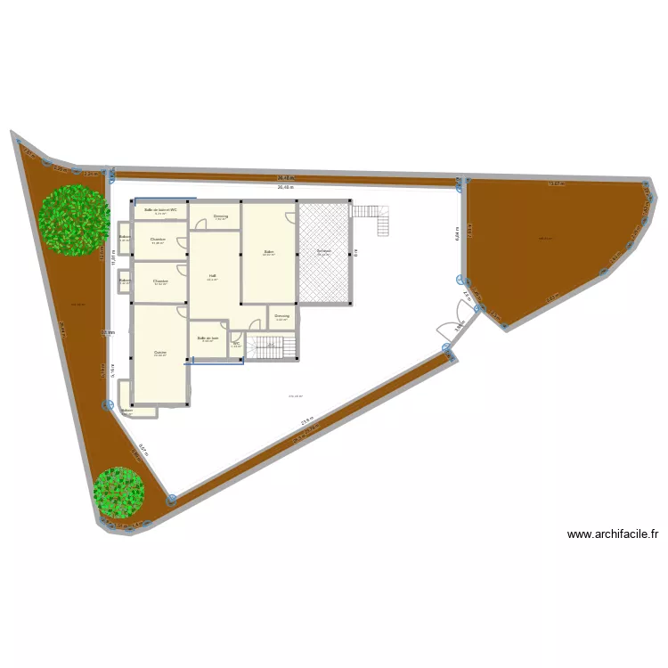 plan_1er_v1. Plan de 19  et 940 m²