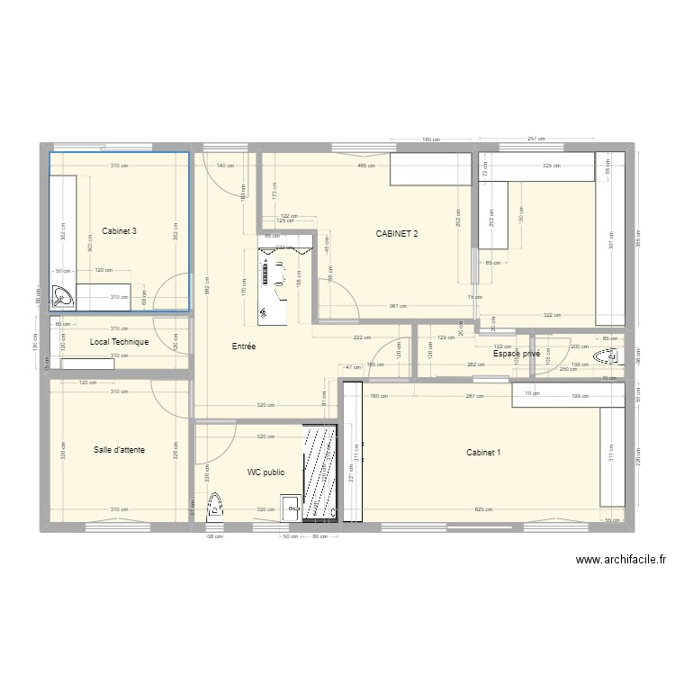 CABINET DR THOMAS sauvegarde. Plan de 8 pièces et 100 m2