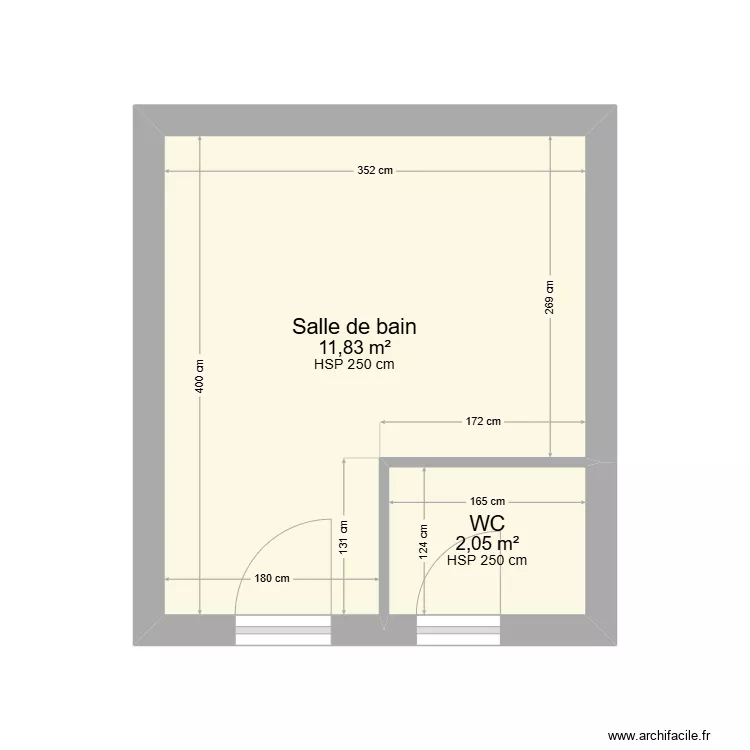 PLAN POMPEANI SALLE DE BAIN. Plan de PLAN POMPEANI SALLE DE BAIN. Plan de