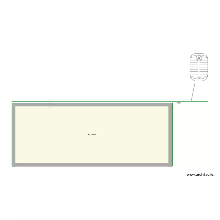 plan installation eau. Plan de 1 Pièce et 61 m²