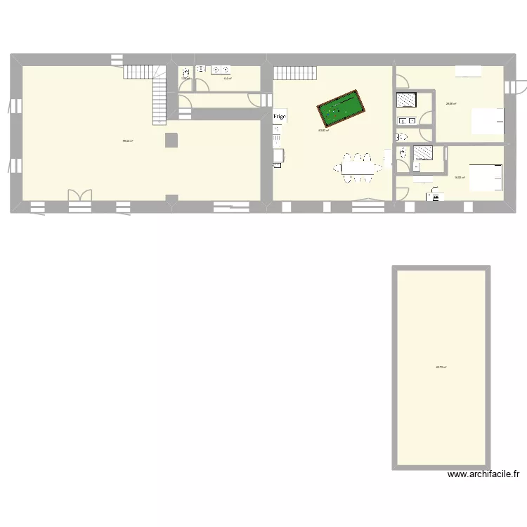 Saint Privat d\'Allier. Plan de 19  et 577 m²