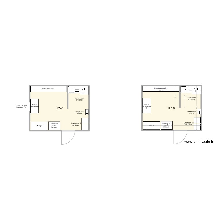 Lamy. Plan de 2 pièces et 23 m2