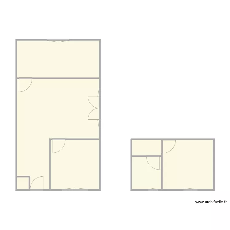 GINGREAU. Plan de 7  et 60 m²