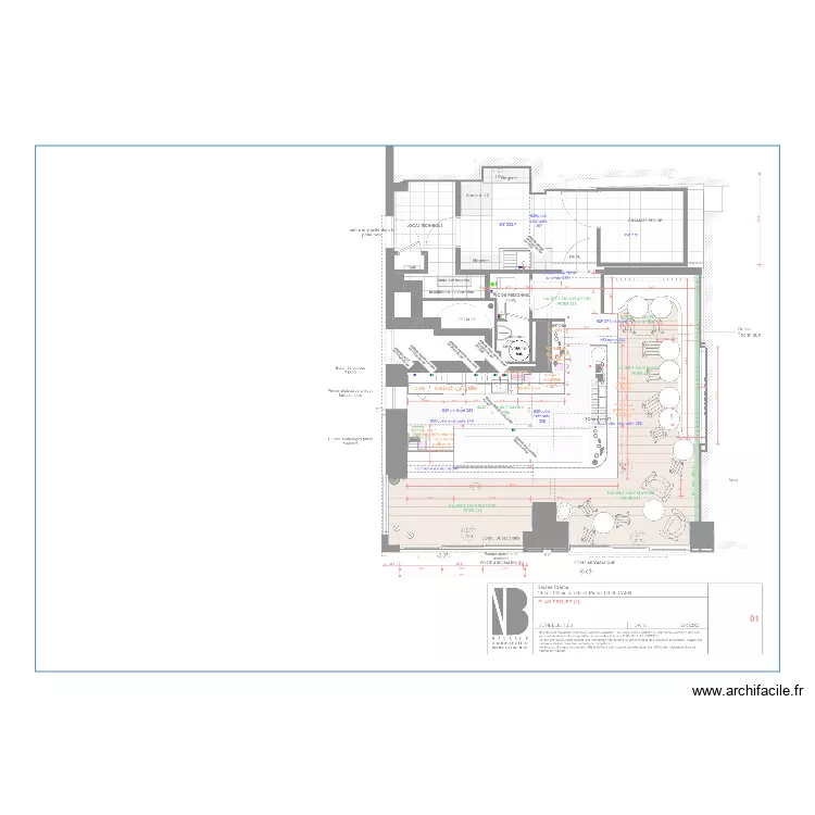 GELATO attente plomberie. Plan de 