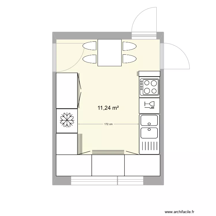 Cuisine Ploemeur. Plan de 