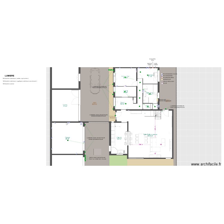 électricité RDC. Plan de 0 pièce et 0 m2