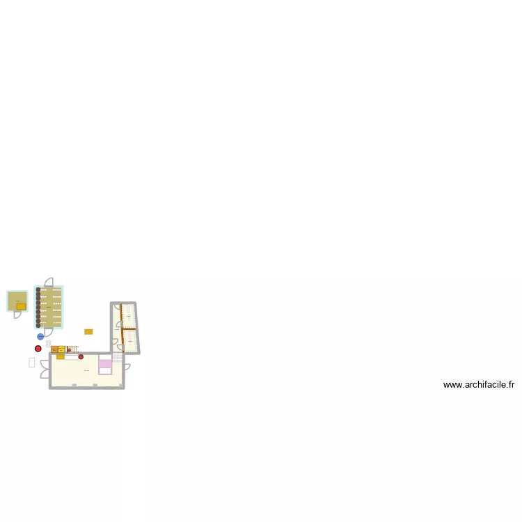 champi repet actuel. Plan de 6  et 110 m²