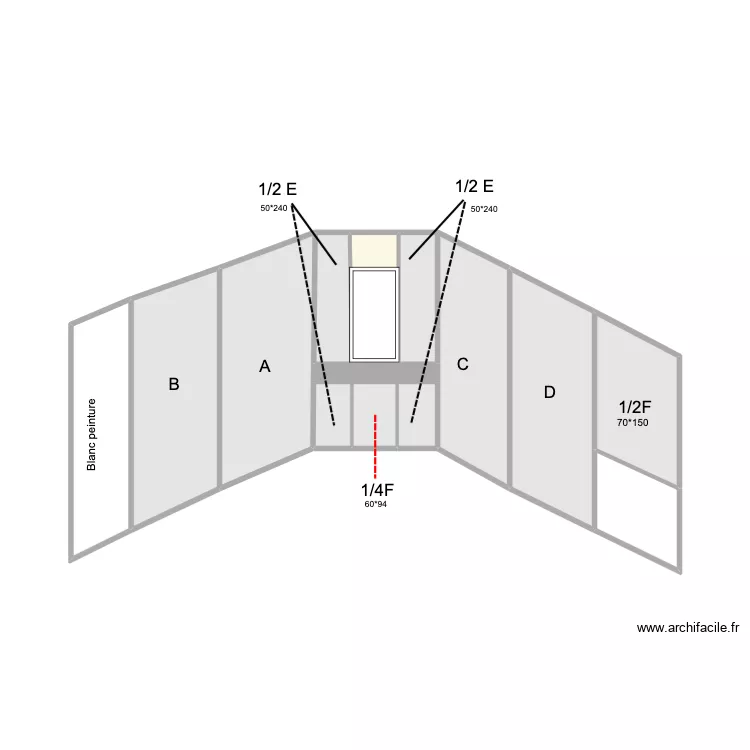 SDB calepinage option 4. Plan de 
