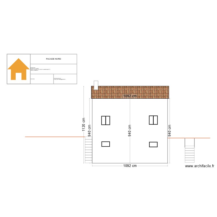 FACADE NORD. Plan de 0 pièce et 0 m2