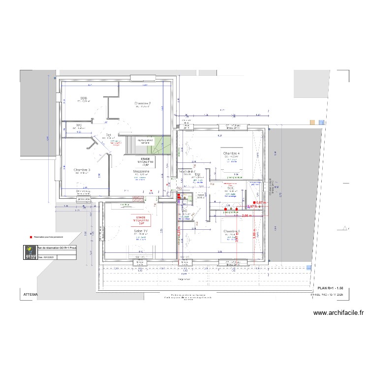Plan de r&eacute;servation GO R+1 Proust. Plan de 0 pièce et 0 m2