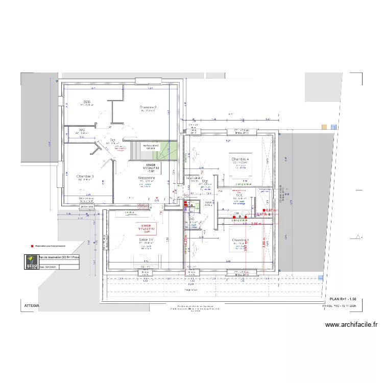 Plan de réservation GO R+1 Proust. Plan de Plan de réservation GO R+1 Proust. Plan de
