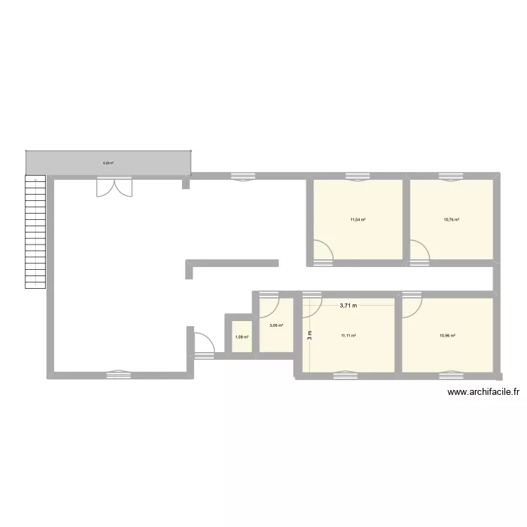 maison. Plan de 6  et 49 m²