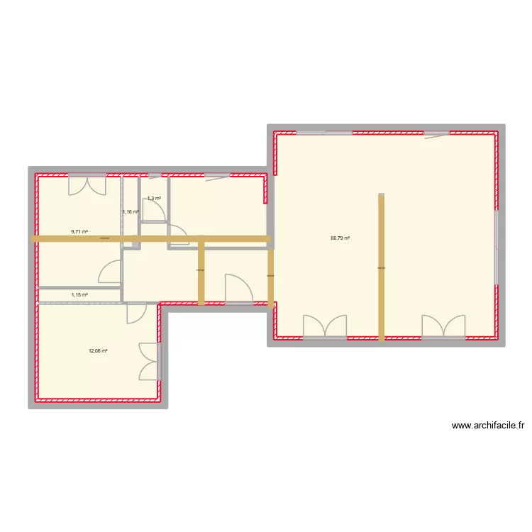 MC/JM AGRANDISSEMENT RDC. Plan de 