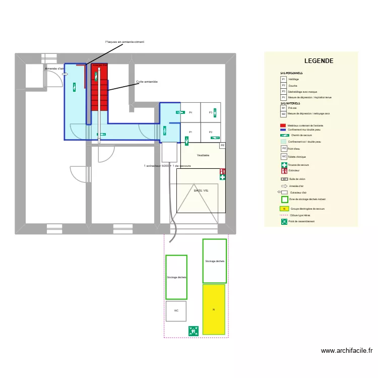 AF042201 maison n&deg;23 sous-sol maj2. Plan de 5  et 75 m²