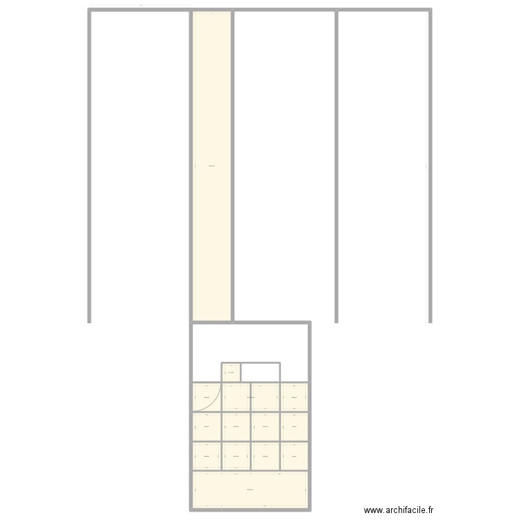 ecurie. Plan de 14 pièces et 279 m2