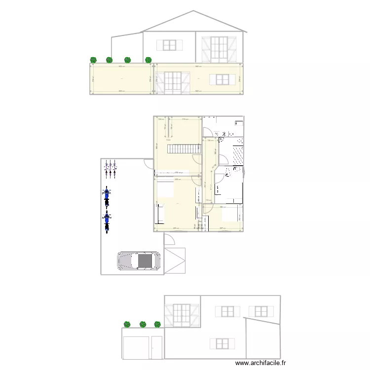garrage maison. Plan de 