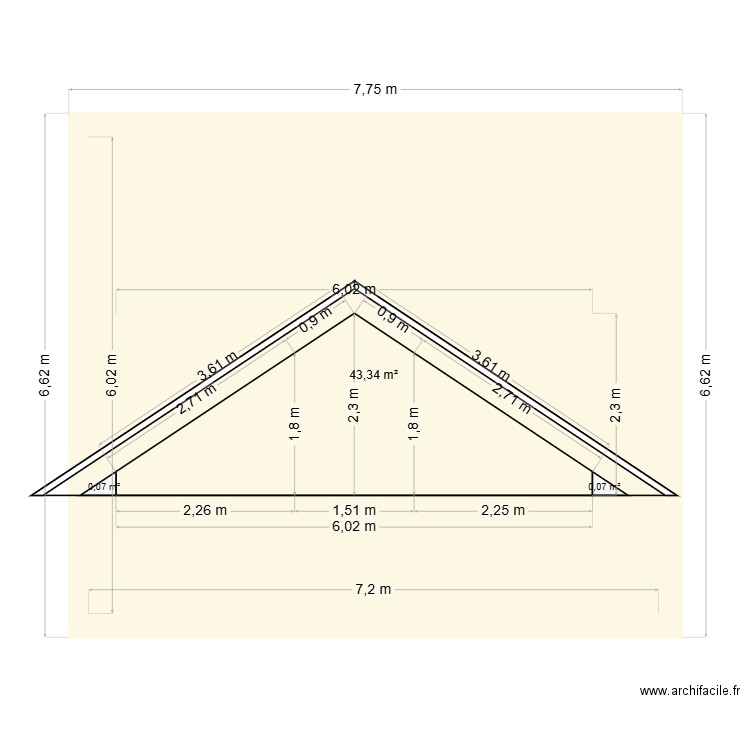 SunnyPepette. Plan de 6 pièces et 172 m2
