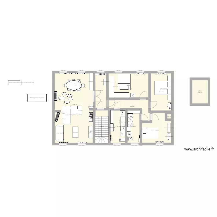 appartement l'aigle modif soir. Plan de 