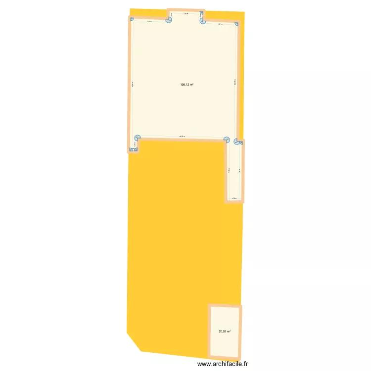 maison. Plan de 2  et 220 m²