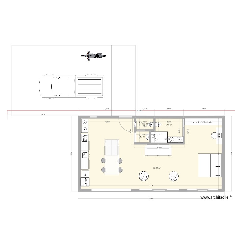 ti-loft2025. Plan de 4 pièces et 70 m2