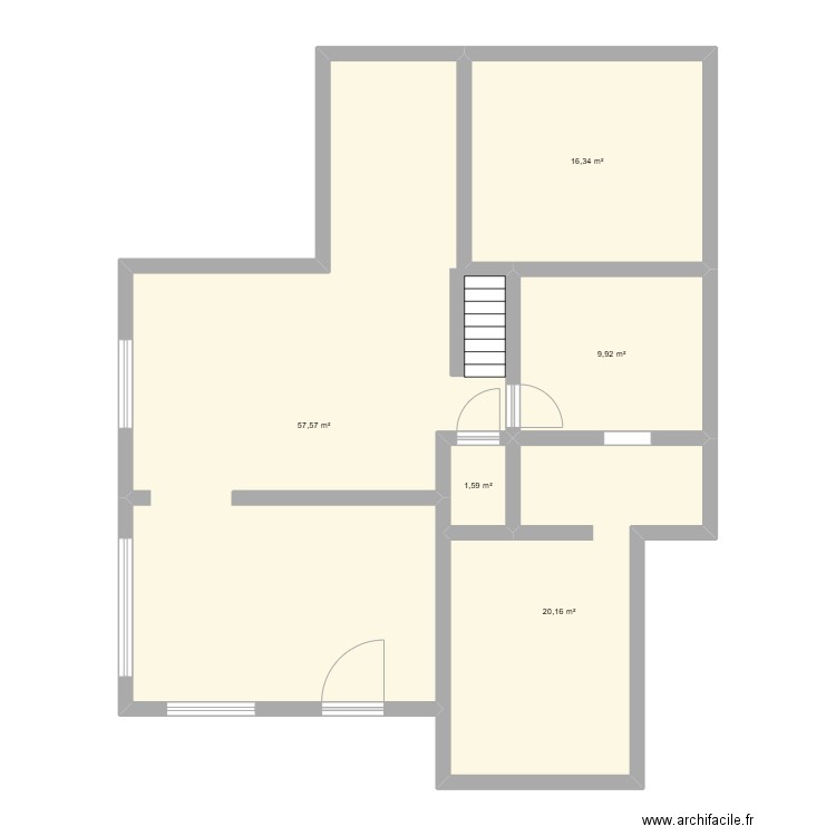 basecles 1. Plan de 5 pièces et 106 m2