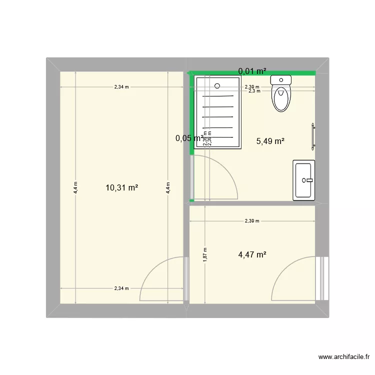 TOURRET BRUNO. Plan de 5  et 20 m²