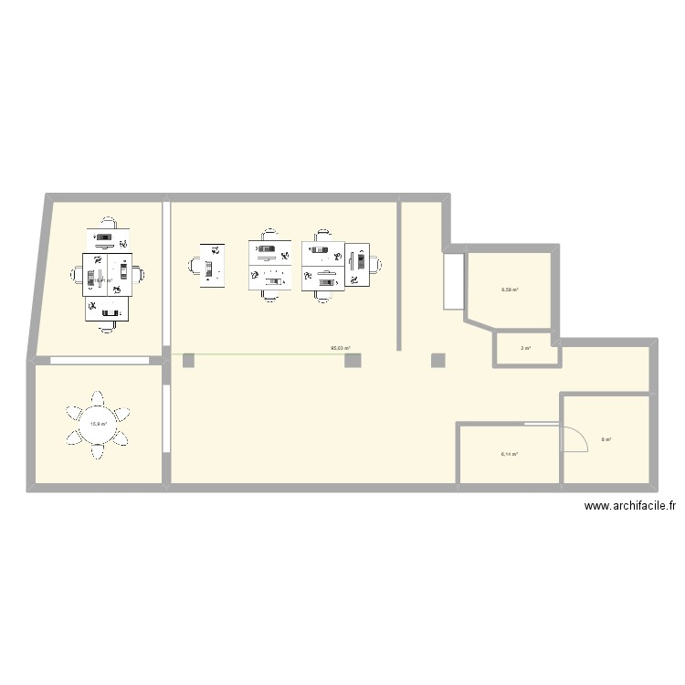Fonataine - Actuel. Plan de 7 pièces et 153 m2